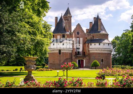 Frankreich, Somme, Rambures, das Schloss und der Garten Stockfoto