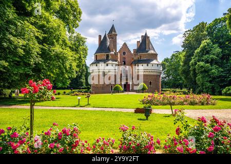 Frankreich, Somme, Rambures, das Schloss und der Garten Stockfoto