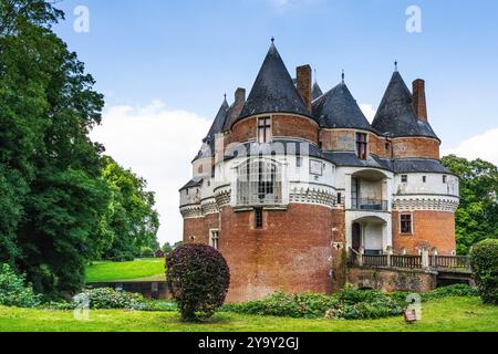 Frankreich, Somme, Rambures, das Schloss und der Garten Stockfoto