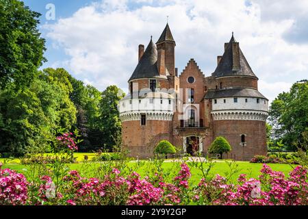 Frankreich, Somme, Rambures, das Schloss und der Garten Stockfoto