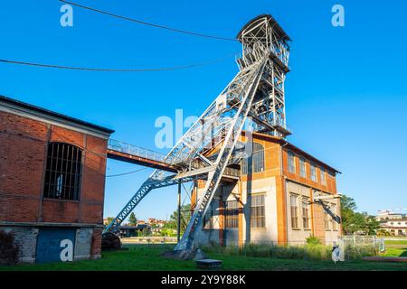 Frankreich, Loire, Saint Etienne, Puits Couriot - Parc-Musée de la Mine, 1991 in den Gebäuden der letzten 1973 geschlossenen Grube Saint-Etienne errichtetes Museum Stockfoto