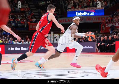 TJ Short (Paris Basketball) während der EA7 Emporio Armani Milano vs Paris Basketball, Basketball Euroleague Spiel in Mailand, Italien, 11. Oktober 2024 Stockfoto