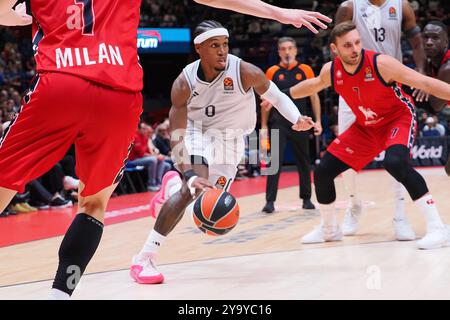 TJ Short (Paris Basketball) während der EA7 Emporio Armani Milano vs Paris Basketball, Basketball Euroleague Spiel in Mailand, Italien, 11. Oktober 2024 Stockfoto