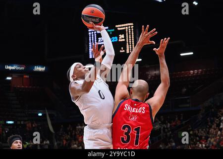 TJ Short (Paris Basketball) während der EA7 Emporio Armani Milano vs Paris Basketball, Basketball Euroleague Spiel in Mailand, Italien, 11. Oktober 2024 Stockfoto