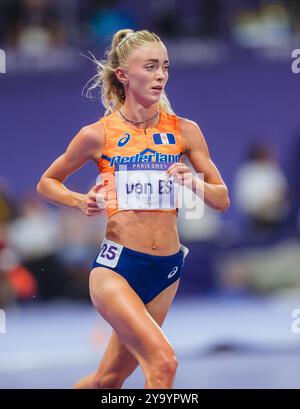 Diane van es nahm an der 10,000 Meter langen Strecke der Olympischen Spiele 2024 in Paris Teil. Stockfoto