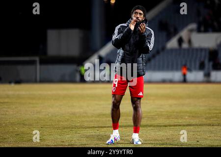 Reykjavik, Island. Oktober 2024. Sorba Thomas von Wales in Vollzeit. Island gegen Wales in der UEFA Nations League am 11. Oktober 2024 im Laugardalsvöllur Stadium. Quelle: Lewis Mitchell/Alamy Live News Stockfoto