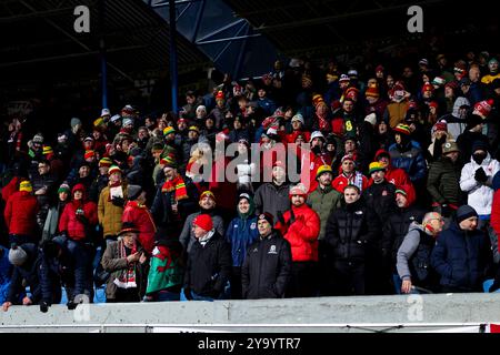 Reykjavik, Island. Oktober 2024. Walisische Unterstützer in Vollzeit. Island gegen Wales in der UEFA Nations League am 11. Oktober 2024 im Laugardalsvöllur Stadium. Quelle: Lewis Mitchell/Alamy Live News Stockfoto