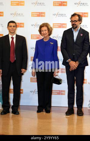 Madrid, Spanien. Oktober 2024. Königin Sofía aus Griechenland bei der Uraufführung des Siegerwerks des XII. Premio Reina Sofía de Composición Musical am Teatro Monumental in Madrid. Oktober 2024 Credit: CORDON PRESS/Alamy Live News Stockfoto