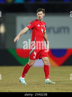 REYKJAVIK, Island. Oktober 2024. Wales' Ben Davies beim Spiel der UEFA Nations League 2025 zwischen Island und Wales im Laugardalsvöllur Stadium am 11. Oktober. (Bild von John Smith/FAW) Credit: Football Association of Wales/Alamy Live News Credit: Football Association of Wales/Alamy Live News Stockfoto