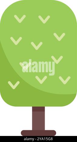 Einfache Vektorillustration eines stilisierten Baums, isoliert auf weißem Hintergrund Stock Vektor