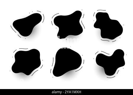Dunkelschwarzes Gelee-Formelement im Sammlungsvektor Stock Vektor
