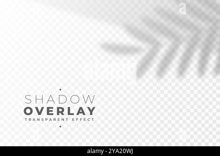 Verschwommenes Bild hinterlässt Hintergrund mit Schattenüberlagerung Stock Vektor