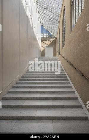 Treppenhaus, moderner Anbau, Architekt Henning Larsen, NY Carlsberg Glyptotek oder New Carlsberg Glyptothek, Kunstmuseum für Skulptur und Malerei, COPE Stockfoto