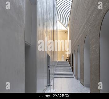 Treppenhaus, moderner Anbau, Architekt Henning Larsen, NY Carlsberg Glyptotek oder New Carlsberg Glyptothek, Kunstmuseum für Skulptur und Malerei, COPE Stockfoto