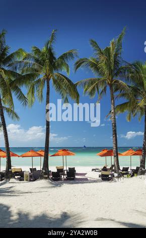 Station 2 Hauptstrand des tropischen Paradieses boracay Island philippinen Stockfoto