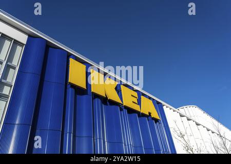 Kopenhagen, Dänemark, 25. Januar 2024: Außenansicht des IKEA-Geschäfts im Zentrum von Kopenhagen, Europa Stockfoto