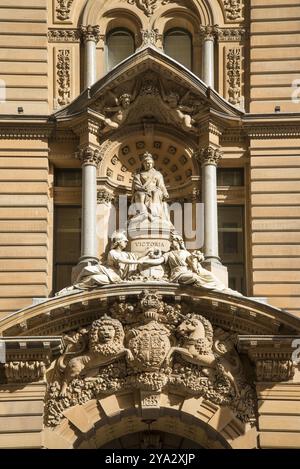 Statue von Königin victoria im Rathaus von sydney in australien Stockfoto