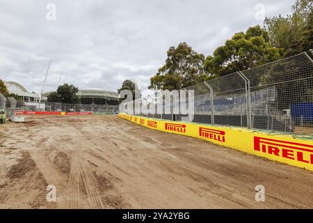 MELBOURNE, AUSTRALIEN, 03. MÄRZ 2024: Streckenbau und Vorbereitungen für den Grand Prix von Australien 2024 vom 21. März bis 24. April 2024 Stockfoto