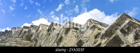 Belize, Zentralamerika, Altun Ha Tempel. Webbanner mit Panoramablick, Mittelamerika Stockfoto