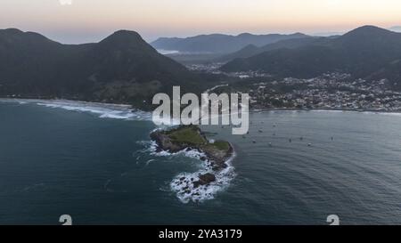 Florianopolis, Armacao Beach, aus der Vogelperspektive. Santa Catarina, SC Stockfoto