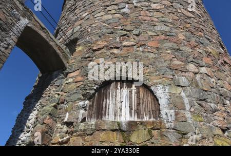 Die Festung Bohus liegt entlang der alten Norwegianâ schwedischen Grenze in Kungaelv, Bohuslaen, Schweden, nordöstlich von Hisingen, wo sich der Fluss Goeta in den Norden teilt Stockfoto