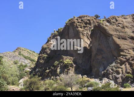 Cajon del Maipo ist ein Canyon im Südosten der Anden der Metropolregion Santiago in Chile. Er umfasst den oberen Maipo Riv Stockfoto