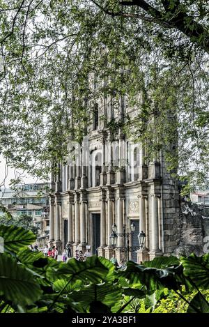 St. paul's Kirche Ruinen berühmte Touristenattraktion Wahrzeichen in macau china Stockfoto