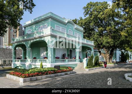 Alte portugiesische Kolonialvillen Touristenattraktion in taipa Gegend von macao macau china Stockfoto