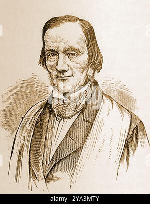 Ein Porträt von SIR Richard Owen, englischem Biologen, Naturforscher, Anatomist und Paläontologe aus dem späten 19. Jahrhundert. (1804–1892), der den Begriff Dinosaurier prägte und Darwins einfache Evolutionstheorie in Frage stellte. Owen begann sein Leben als Chirurgenlehrling Stockfoto