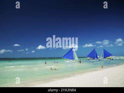 Station 2 Hauptstrand des tropischen Paradieses boracay Island philippinen Stockfoto