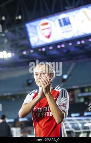 MELBOURNE, AUSTRALIEN, 24. MAI: Caitlin Foord des Arsenal Women FC, nachdem er das A-League All Stars Women Team während der Global Football Week am März besiegt hatte Stockfoto