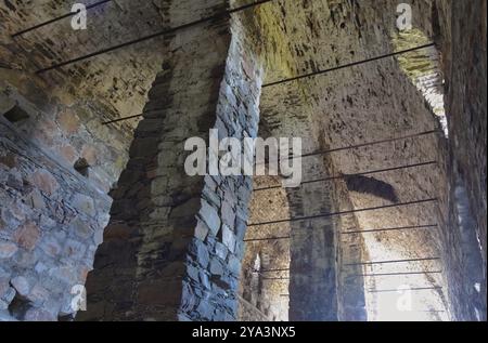 Die Festung Bohus liegt entlang der alten Norwegianâ schwedischen Grenze in Kungaelv, Bohuslaen, Schweden, nordöstlich von Hisingen, wo sich der Fluss Goeta in den Norden teilt Stockfoto