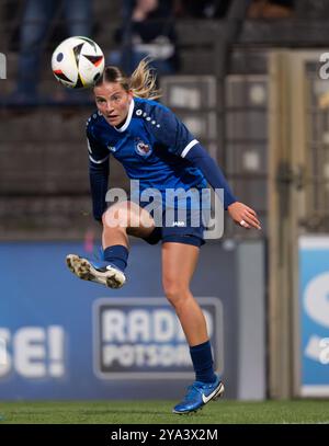 Potsdam, Deutschland. Oktober 2024. Fußball, Frauen: Bundesliga, 1. FFC Turbine Potsdam - SGS Essen, 6. Spieltag, Karl-Liebknecht-Stadion, Potsdamer Noa Selimhodzic. Quelle: Soeren Stache/dpa/Alamy Live News Stockfoto