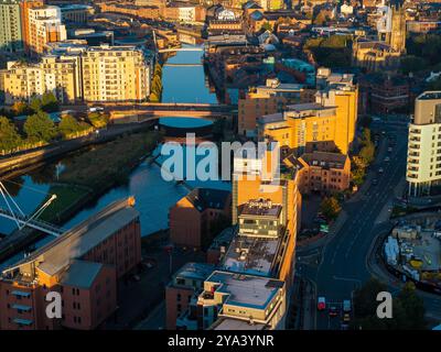 Luftbild von Leeds, Großbritannien. Stockfoto