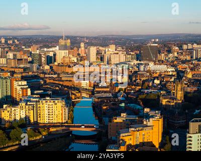 Luftbild von Leeds, Großbritannien. Stockfoto