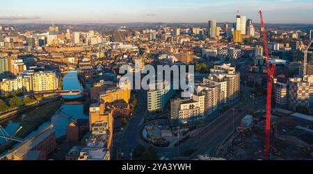 Luftbild von Leeds, Großbritannien. Stockfoto