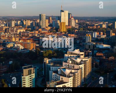 Luftbild von Leeds, Großbritannien. Stockfoto