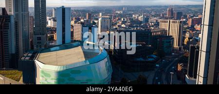 Luftbild der First Direct Arena in Leeds, Großbritannien. Stockfoto