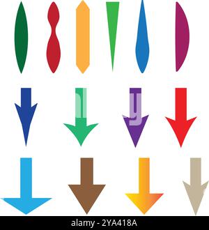 Vektordesign Moderne und äußerst anpassungsfähige Grafikvektoren. Für technologiebezogene Unternehmen und Marken. Pfeilvektor Stock Vektor