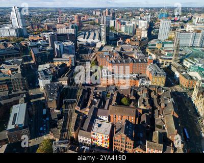 Luftbild von Leeds, Großbritannien. Stockfoto