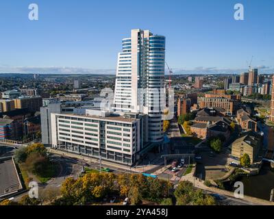 Luftbild von Leeds, Großbritannien. Stockfoto