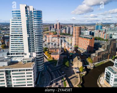 Luftbild von Leeds, Großbritannien. Stockfoto
