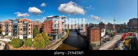 Luftbild von Leeds, Großbritannien. Stockfoto