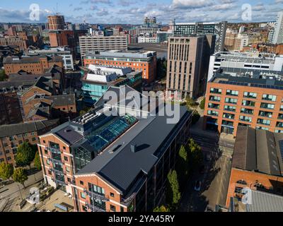 Luftbild von Leeds, Großbritannien. Stockfoto