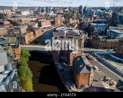 Luftbild von Leeds, Großbritannien. Stockfoto