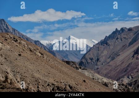 Blick auf Minglik SAR auf dem Shimshal Pass Trek, Shimshal, Gojal, Pakistan Stockfoto