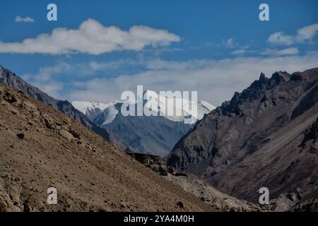 Blick auf Minglik SAR auf dem Shimshal Pass Trek, Shimshal, Gojal, Pakistan Stockfoto