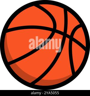 Basketball-Symbol mit flachem Design. Editierbarer Vektor. Stock Vektor