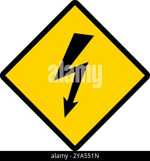 Warnschild für hohe Spannung. Editierbarer Vektor. Stock Vektor