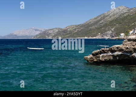 Halbinsel Peljesac, ruhige und friedliche Strände, leer, keine Touristen, Erholung außerhalb der Saison, kleine Stadt Trpanj Stockfoto